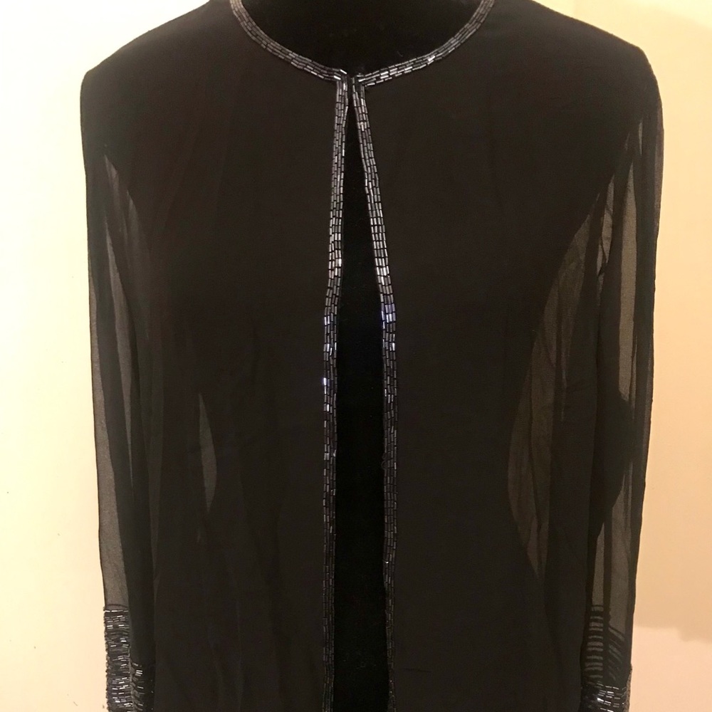 Sheer black dress blouse